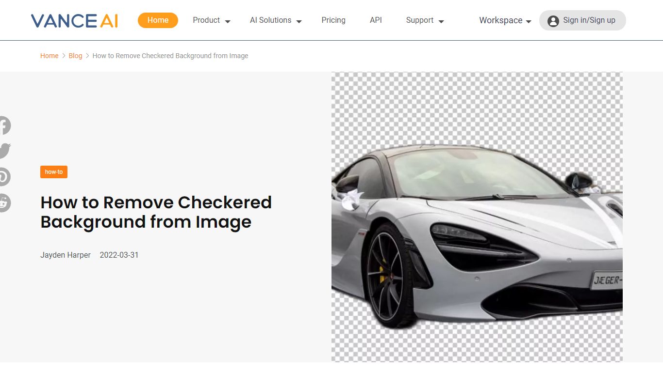 How to Remove Checkered Background from Image - BGremover - VanceAI